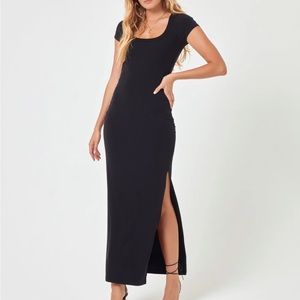 Lspace ribbed maxi dress
